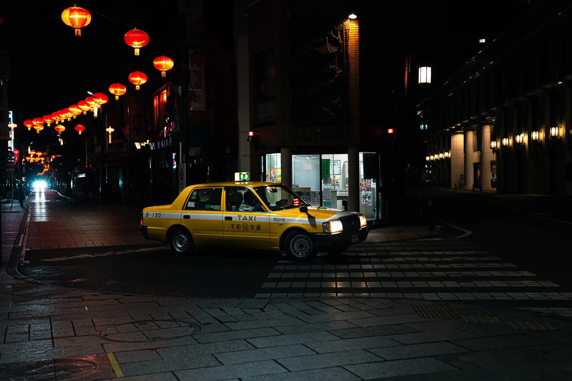 Night Taxi, Yokohama, Japan